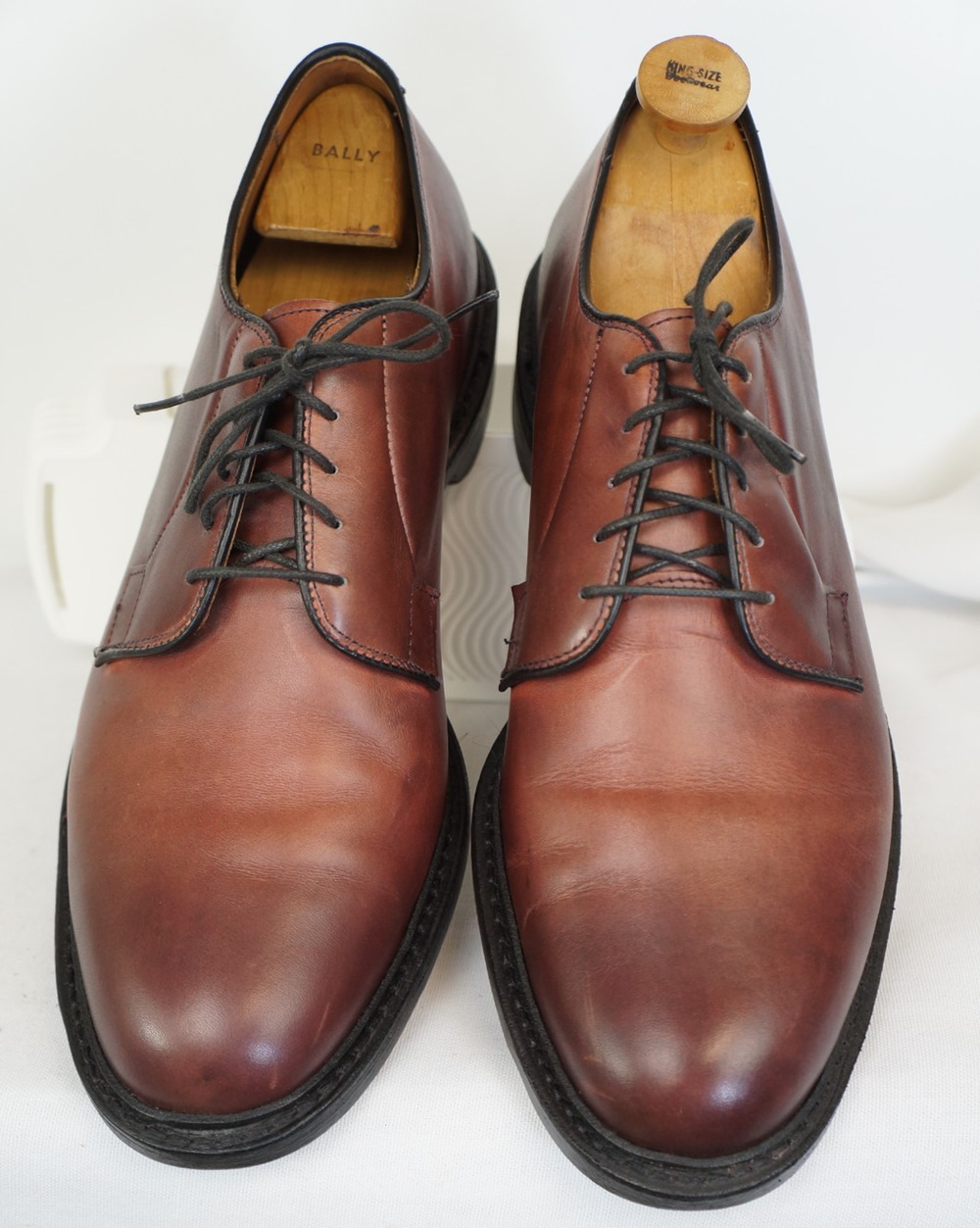 Allen Edmonds Leeds Burgundy Calfskin PTB Dress Shoes 9527 Mens Size 12 E Wide